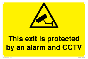 This exit is protected by an alarm and CCTV
